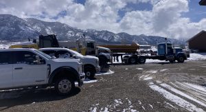 sand delivery for residential grading project in Alpine WY